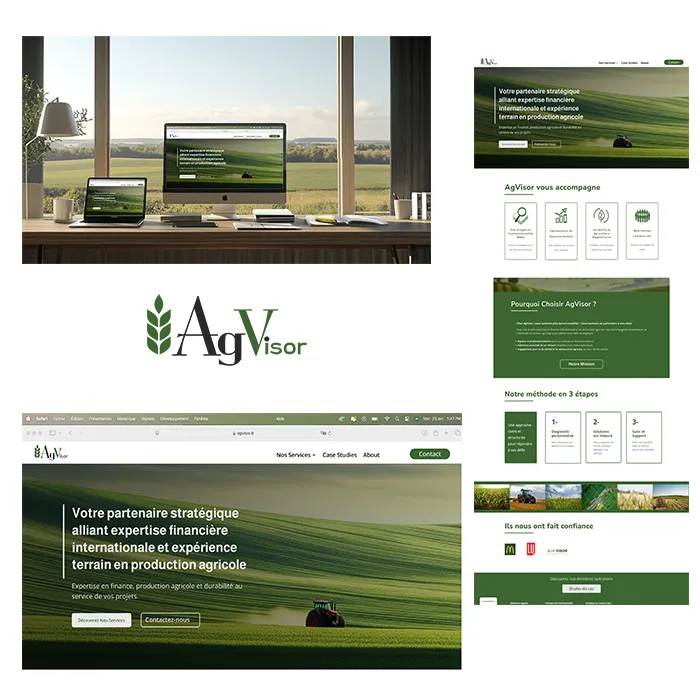 RealisationAgVisor Realisation du site AgVisor | StudioWeb Paris